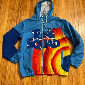 Members Only Jacket Mens Medium Loony Tunes Windbreaker Coat Hooded
